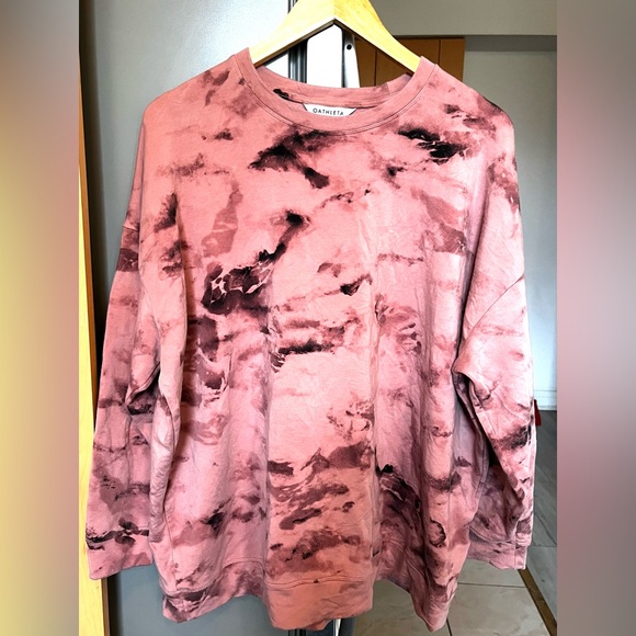 Athleta Balance Pullover Soft Sweatshirt Marine Palermo Pink Tie Dye Siz… - Picture 4 of 9
